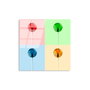 Wallity UV-843 Pintura Decorativa de Vidrio Templado Multicolor 50 x 50 cm